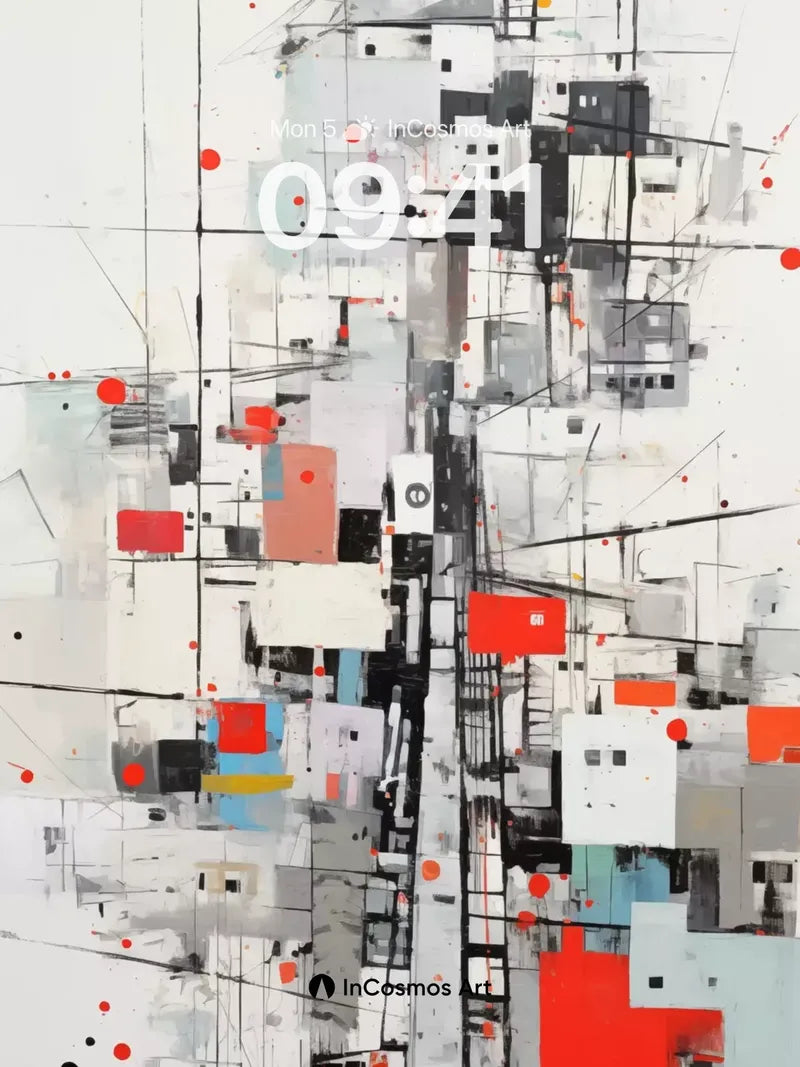 Futurist Grid Wallpaper with Pulse Points