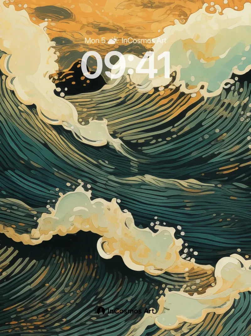 Stormborn Wave Wallpaper with Hokusai Echo