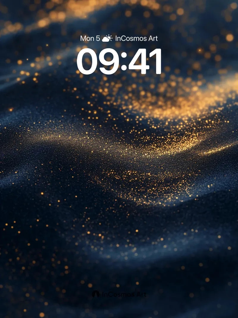 Golden Dust Mirage Wallpaper with Celestial Flow