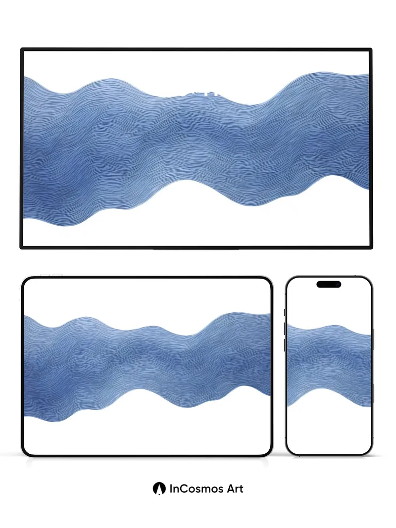 Serenity Wave Wallpaper with Whispering Lines