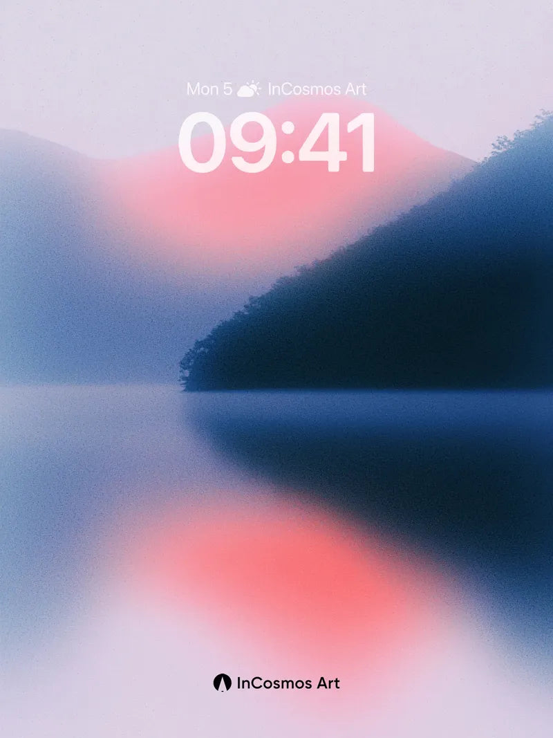 Mist-Smudged Mountain Wallpaper with Soft Reflections