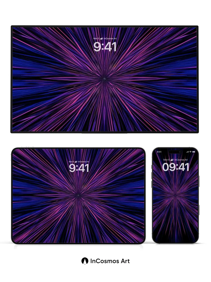 Cosmic Pulse Wallpaper with Electric Veins