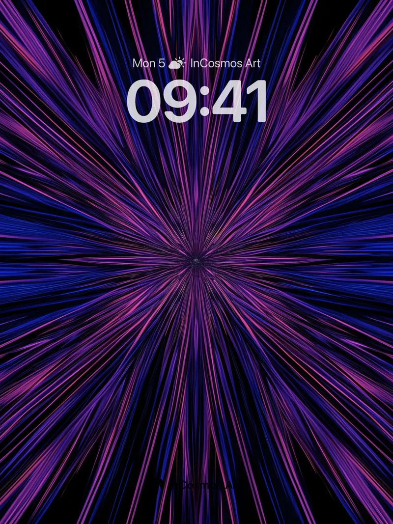 Cosmic Pulse Wallpaper with Electric Veins