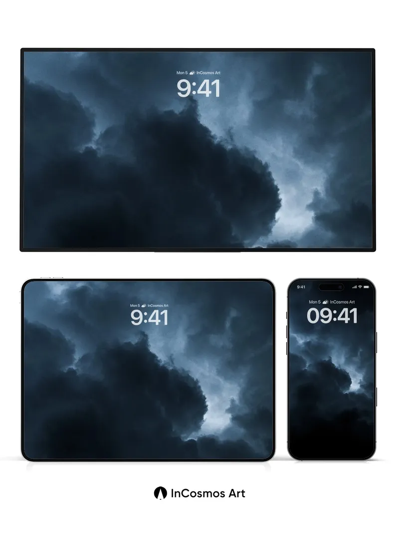 Storm Veil Wallpaper with Midnight Light