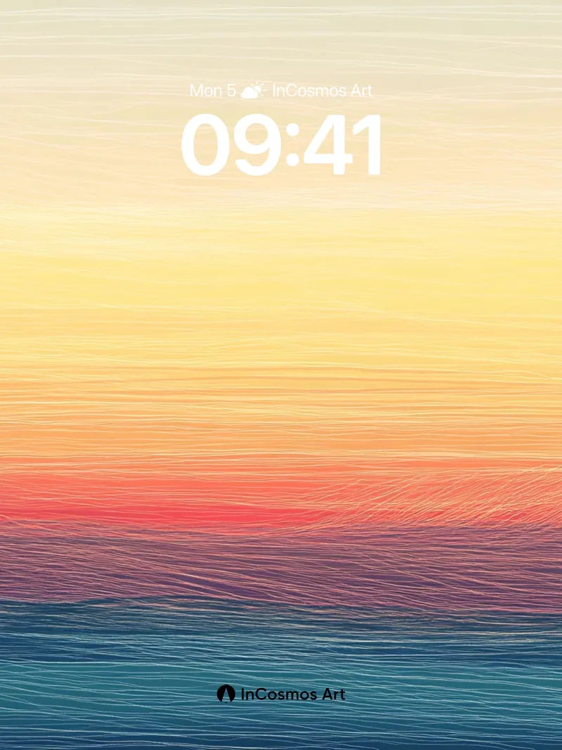 Serenity Horizon Wallpaper with Liquid Light