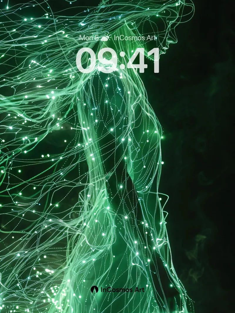 Electric Veil Wallpaper with Living Light