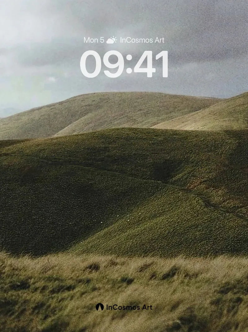 Whispering Hills Wallpaper with Distant Light