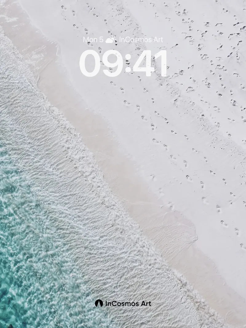 Serenity Shoreline Wallpaper with Whispering Waves