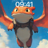 Skybound Whimsy Wallpaper with Dragon Wings wallpaper for iPhone, iPad & Mac