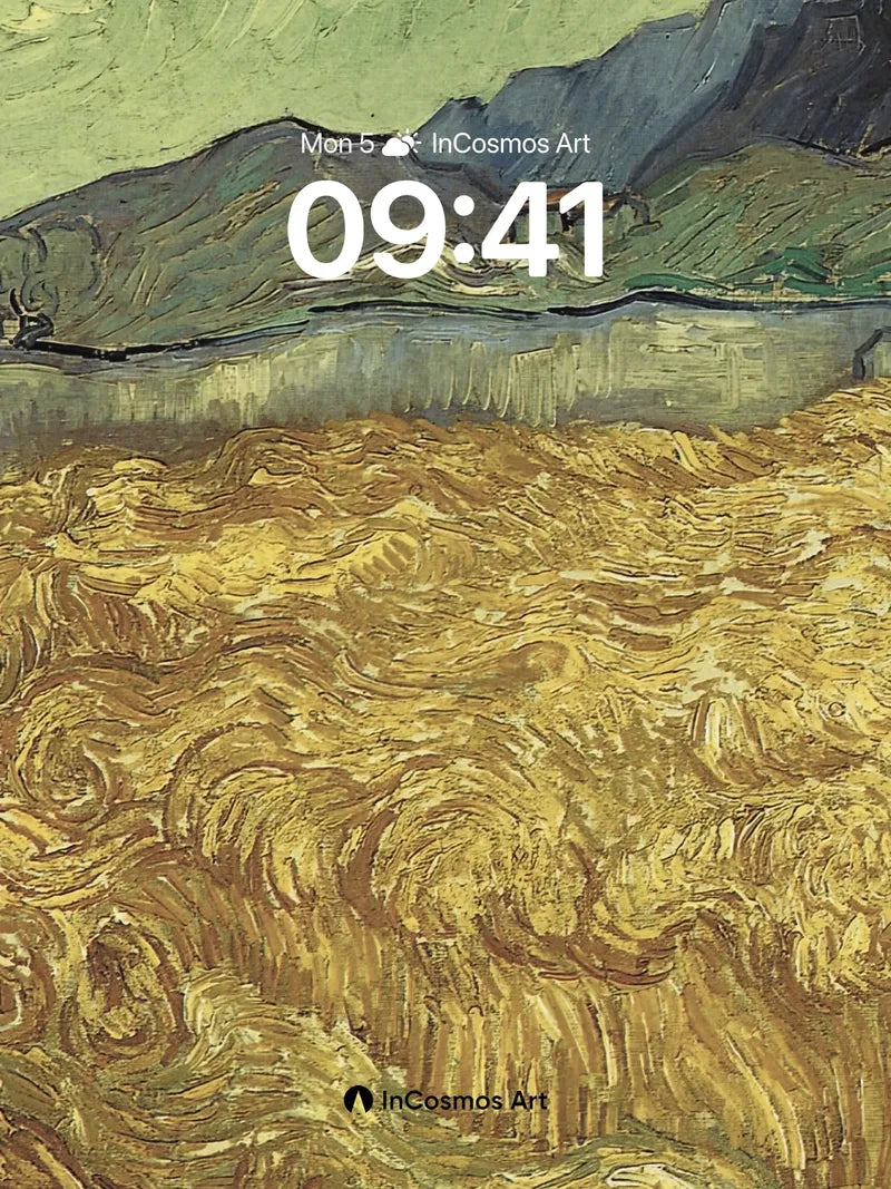 Golden Storm Wallpaper with Van Gogh Swirls