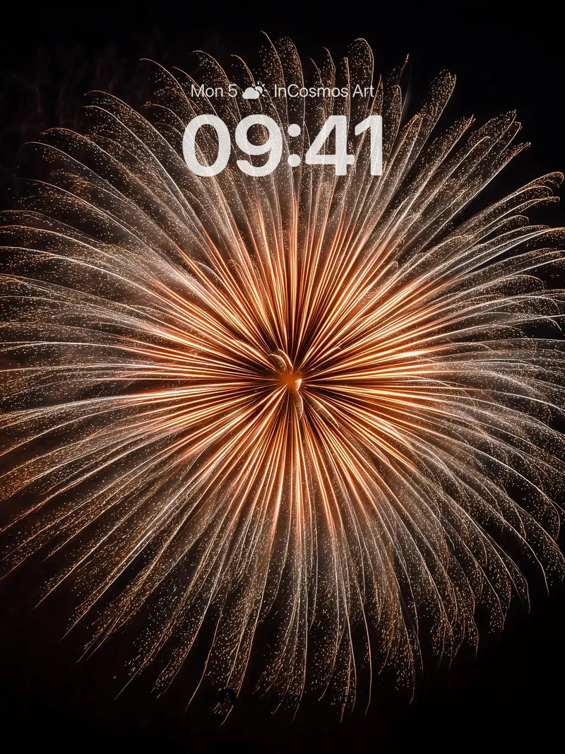 Radiant Burst Wallpaper with Golden Feathers