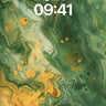 Emerald Drift Wallpaper with Golden Veins wallpaper for iPhone, iPad & Mac