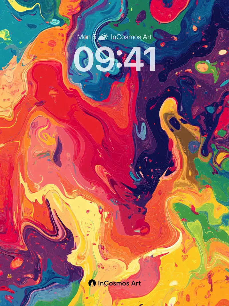 Chaos Bloom Wallpaper with Liquid Light