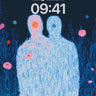 Luminous Whisper Wallpaper with Moonlit Figures wallpaper for iPhone, iPad & Mac