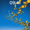 Golden Flight Wallpaper with Origami Transformation wallpaper for iPhone, iPad & Mac