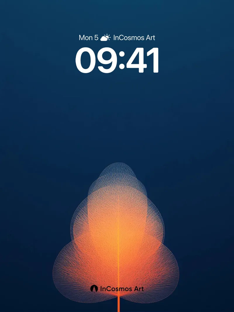 Serenity Bloom Wallpaper with Radiant Lines