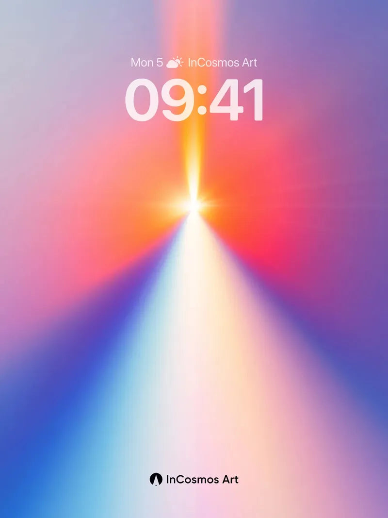 Radiant Prism Wallpaper with Light Pulse