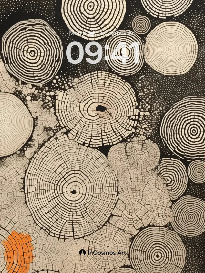 Whispering Rings Wallpaper with Cracked Earth