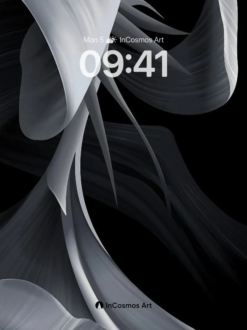 Silken Shadow Wallpaper with Floating Forms