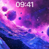 Cosmic Veil Wallpaper with Floating Orbs wallpaper for iPhone, iPad & Mac