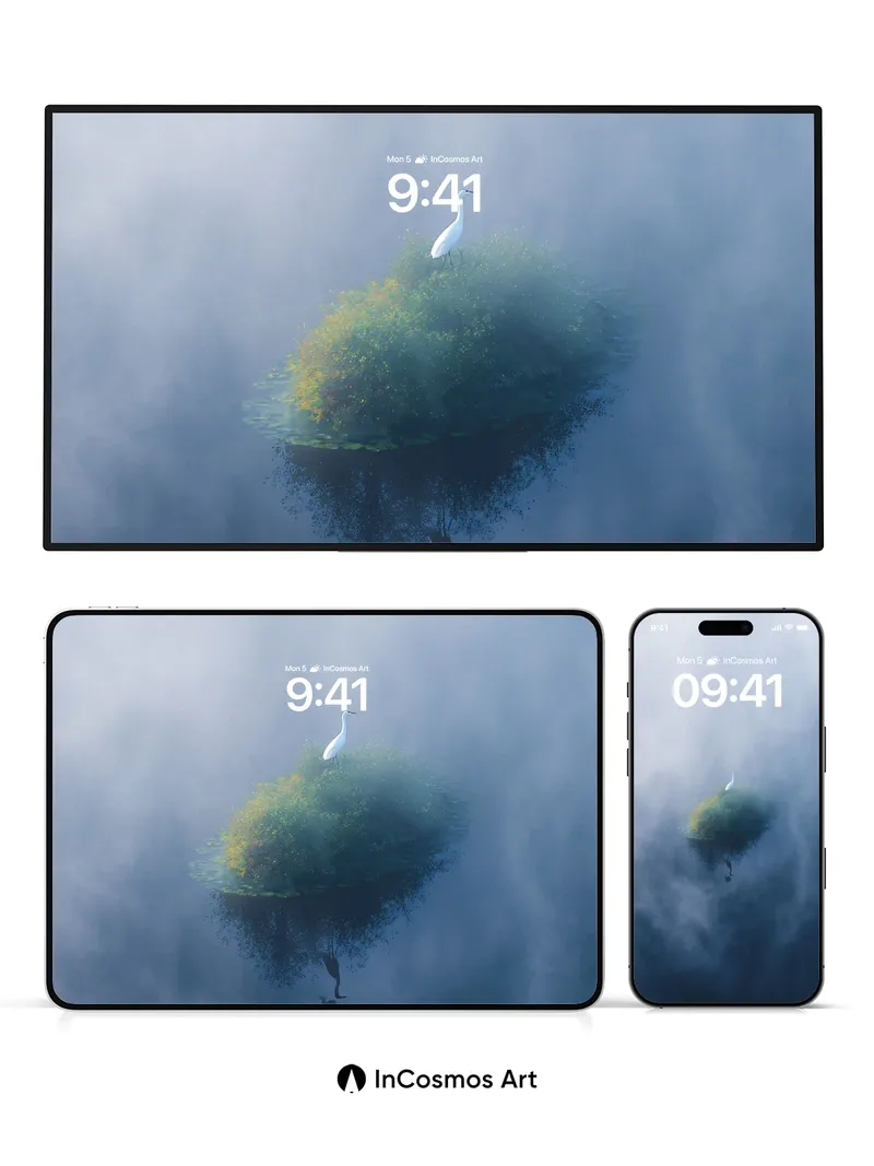 Serenity Float Wallpaper with Ethereal Reflection