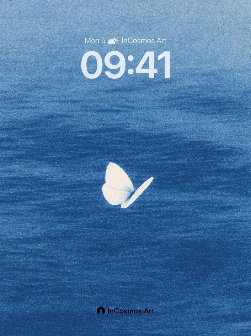 Serenity Flutter Wallpaper with Floating Wings wallpaper for iPhone, iPad & Mac