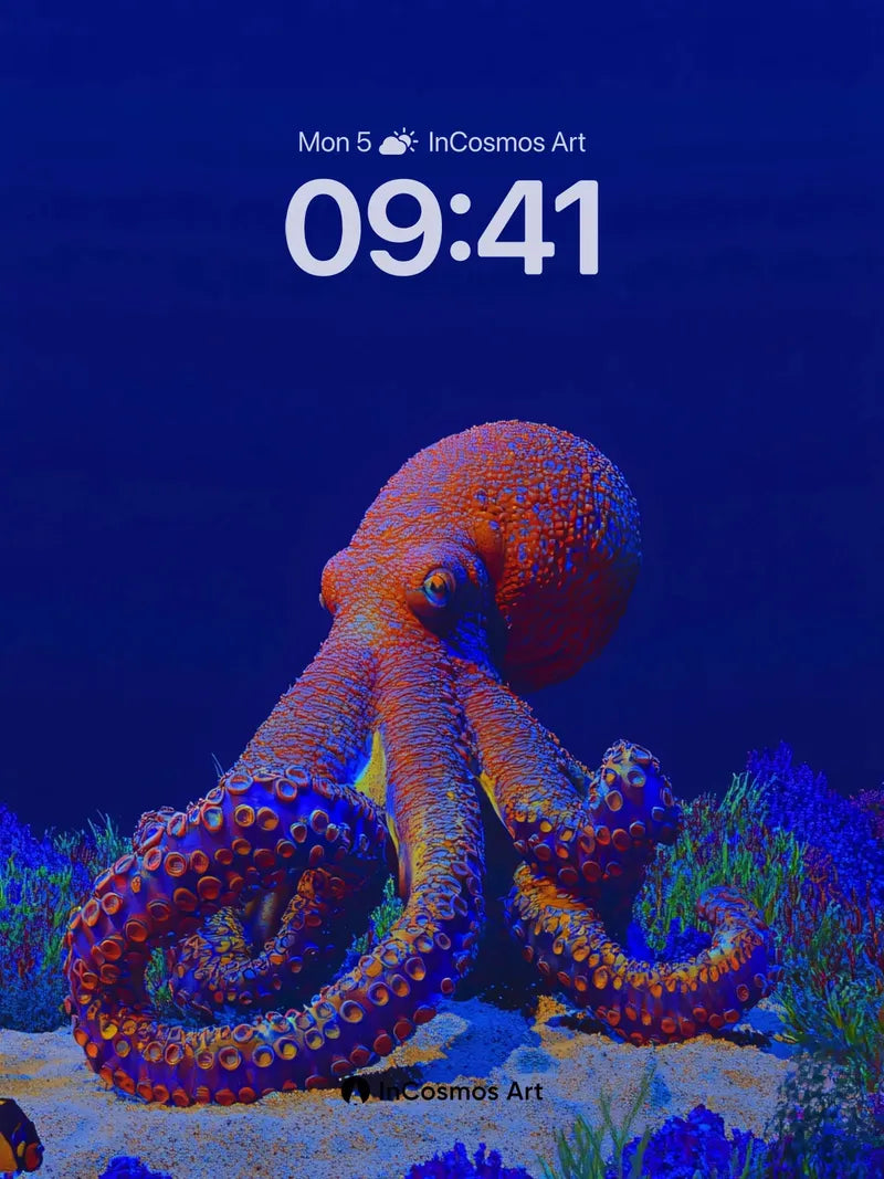 Crimson Depths Wallpaper with Bioluminescent Veins wallpaper for iPhone, iPad & Mac
