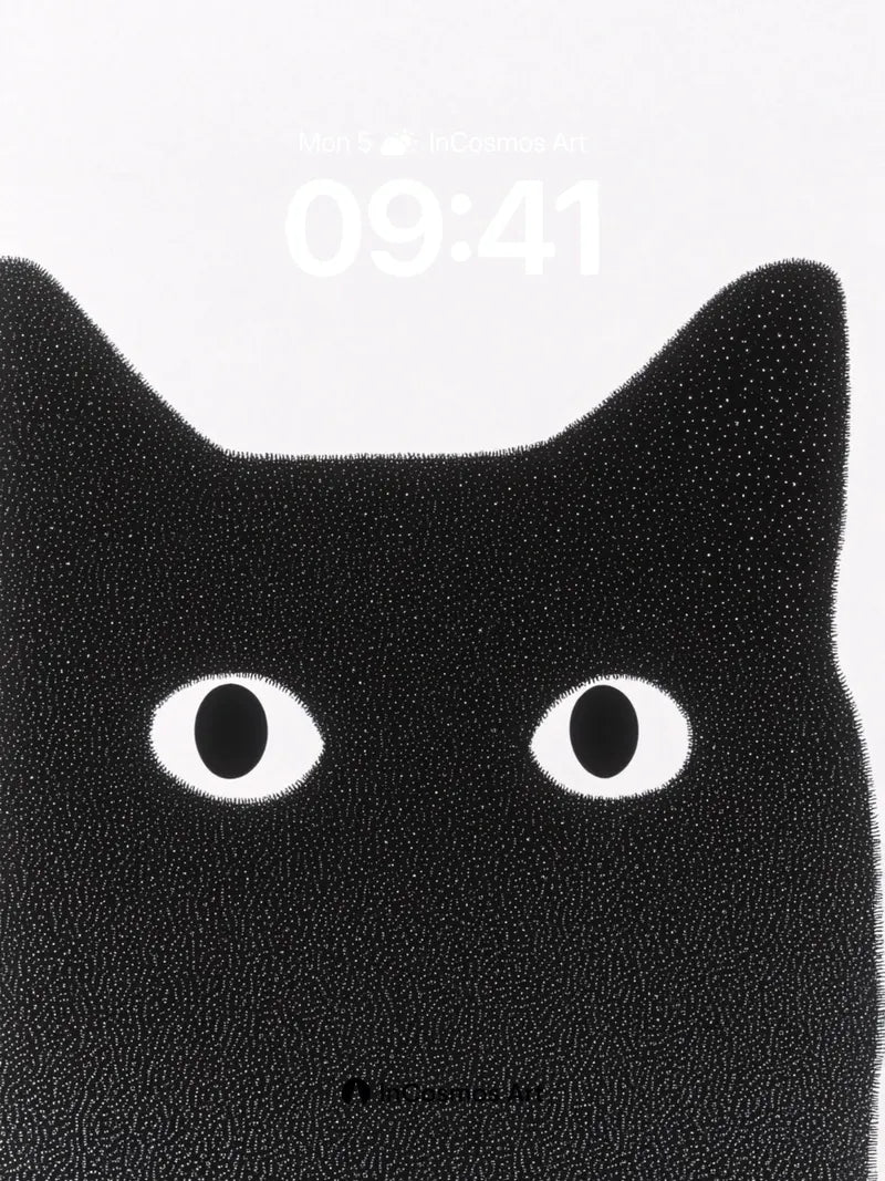 Silent Watcher Wallpaper with Textured Gaze