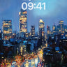 Neon Rainfall Wallpaper with City Pulse wallpaper for iPhone, iPad & Mac