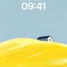 Golden Hush Wallpaper with Solitary House wallpaper for iPhone, iPad & Mac
