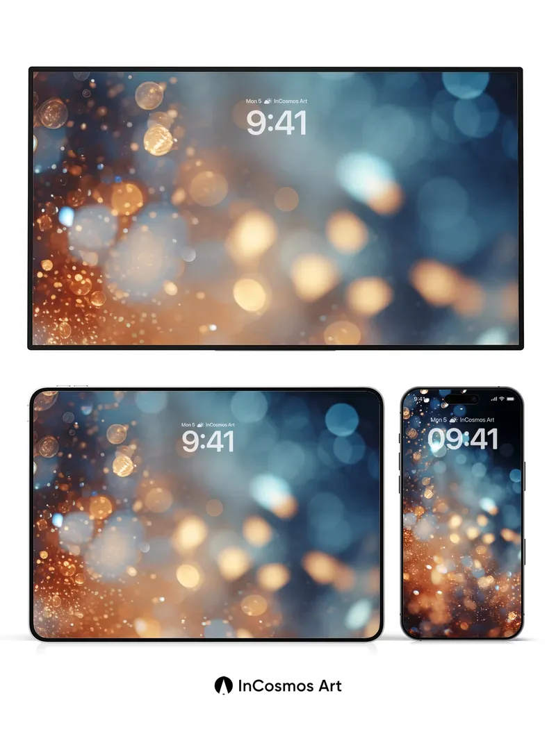 Luminous Drift Wallpaper with Cosmic Dust