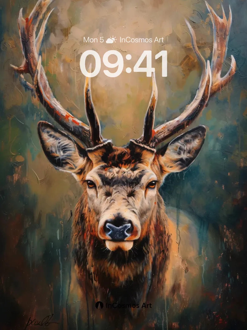 Whispering Antler Wallpaper with Earthbound Gaze