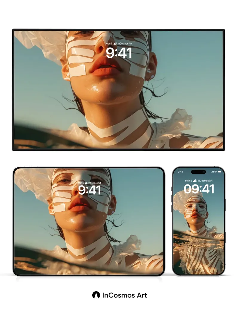 Skeletal Light Wallpaper with Waterline Whispers