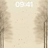 Solitary Autumn Wallpaper with Floating Leaves wallpaper for iPhone, iPad & Mac