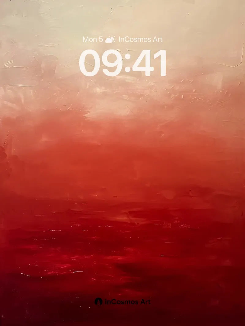 Crimson Horizon Wallpaper with Breathless Depth