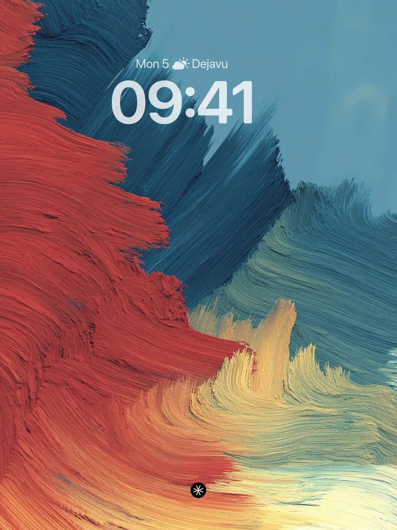Dynamic Brushstroke Fusion Wallpaper
