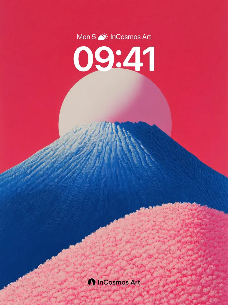 Surreal Summit Wallpaper with Fuzzy Horizon