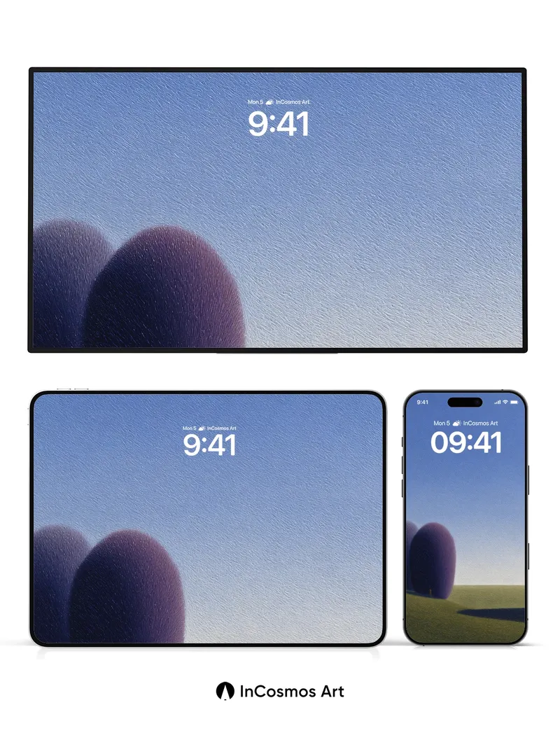 Serenity Bloom Wallpaper with Velvet Hues