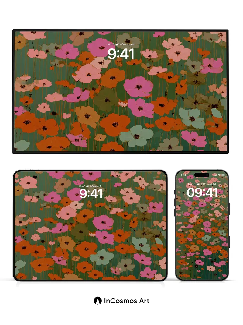 Whispering Bloom Wallpaper with Dappled Light