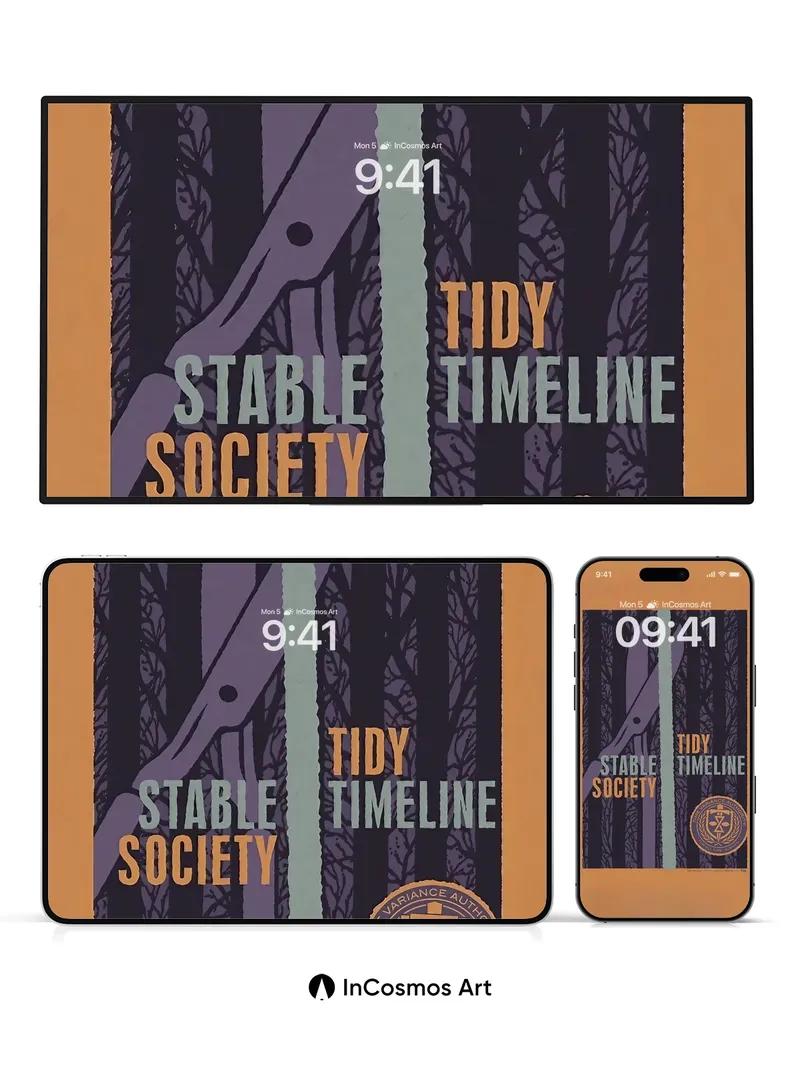 Tidy Timeline Wallpaper with Forested Scissors