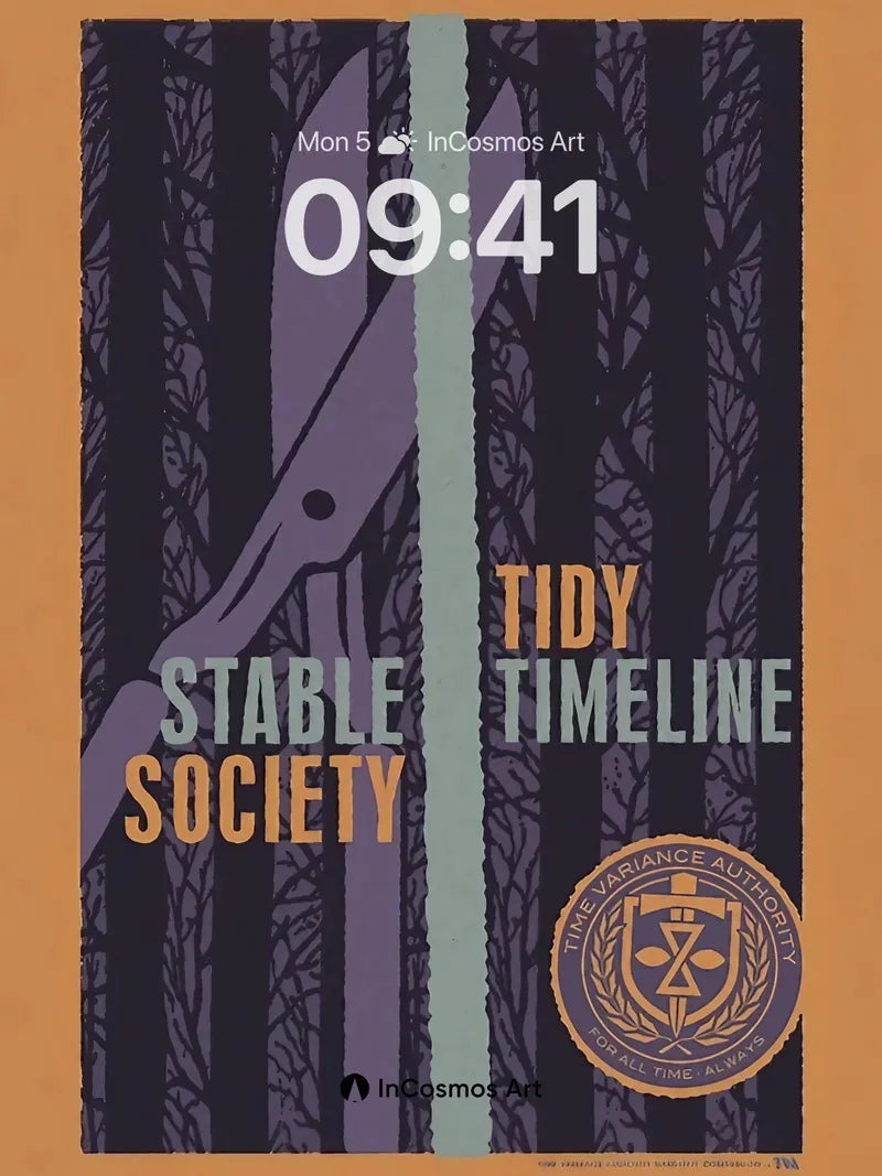 Tidy Timeline Wallpaper with Forested Scissors