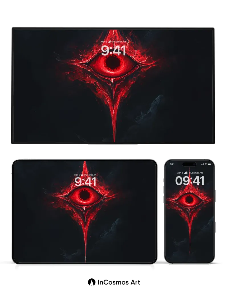 Eternal Vigilance Wallpaper with Crimson Eye