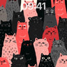 Whimsical Cat Crowd Wallpaper with Playful Patterns wallpaper for iPhone, iPad & Mac