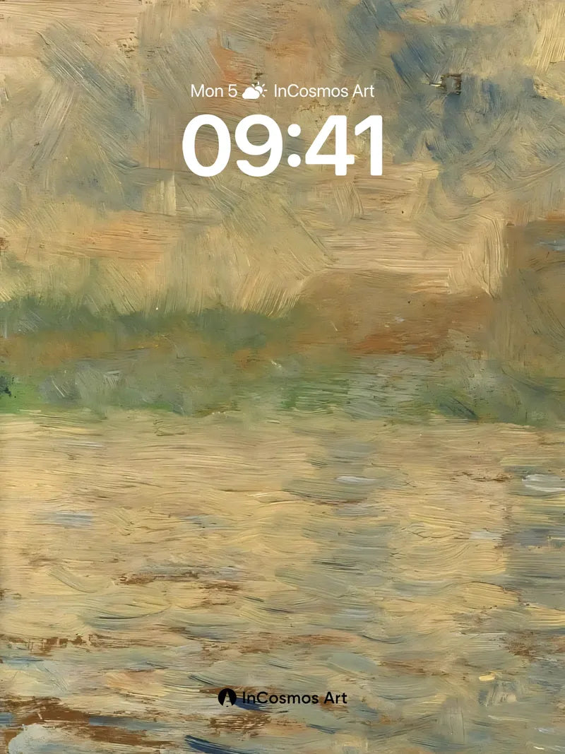 Golden Hush Wallpaper with Impressionist Brushwork