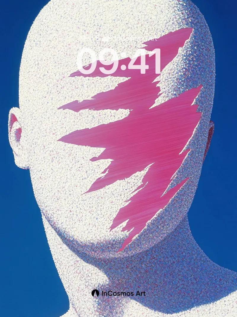 Futurist Static Wallpaper with Lightning Scar