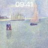 Serene Sail Wallpaper with Pointillist Hush wallpaper for iPhone, iPad & Mac