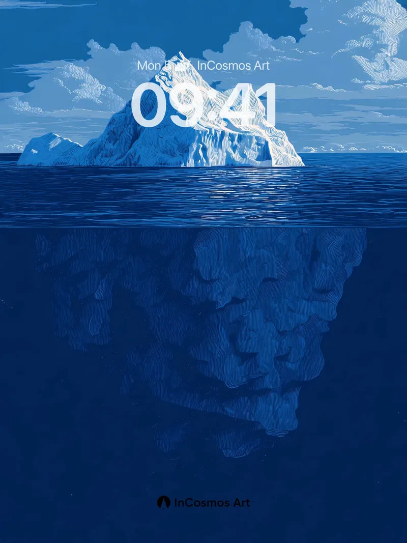 Calm Iceberg Wallpaper with Hidden Depths