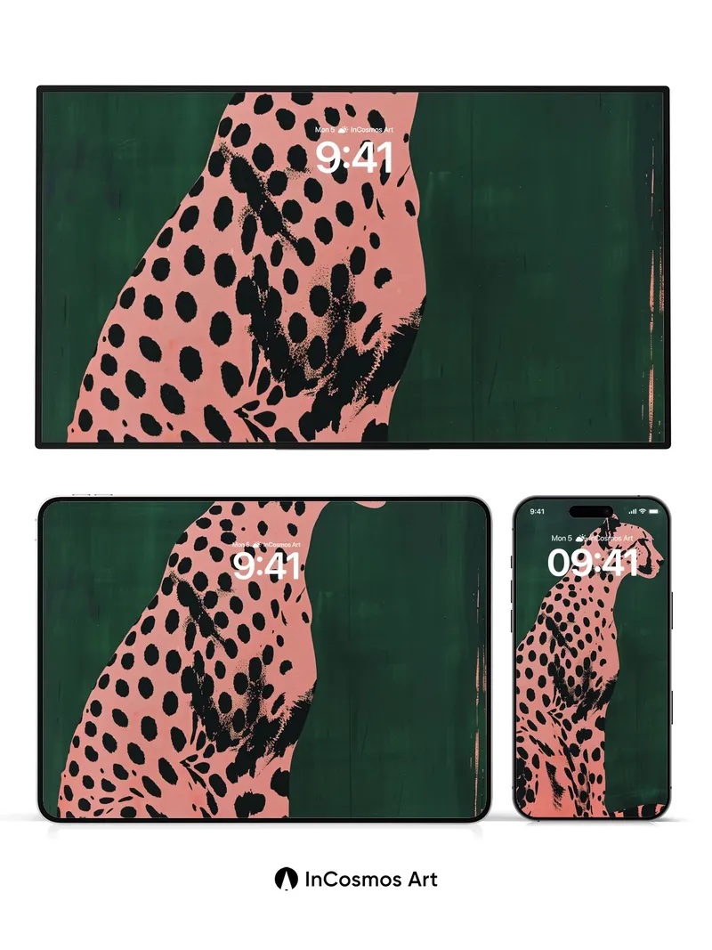 Silent Pink Cheetah Wallpaper with Velvet Depth