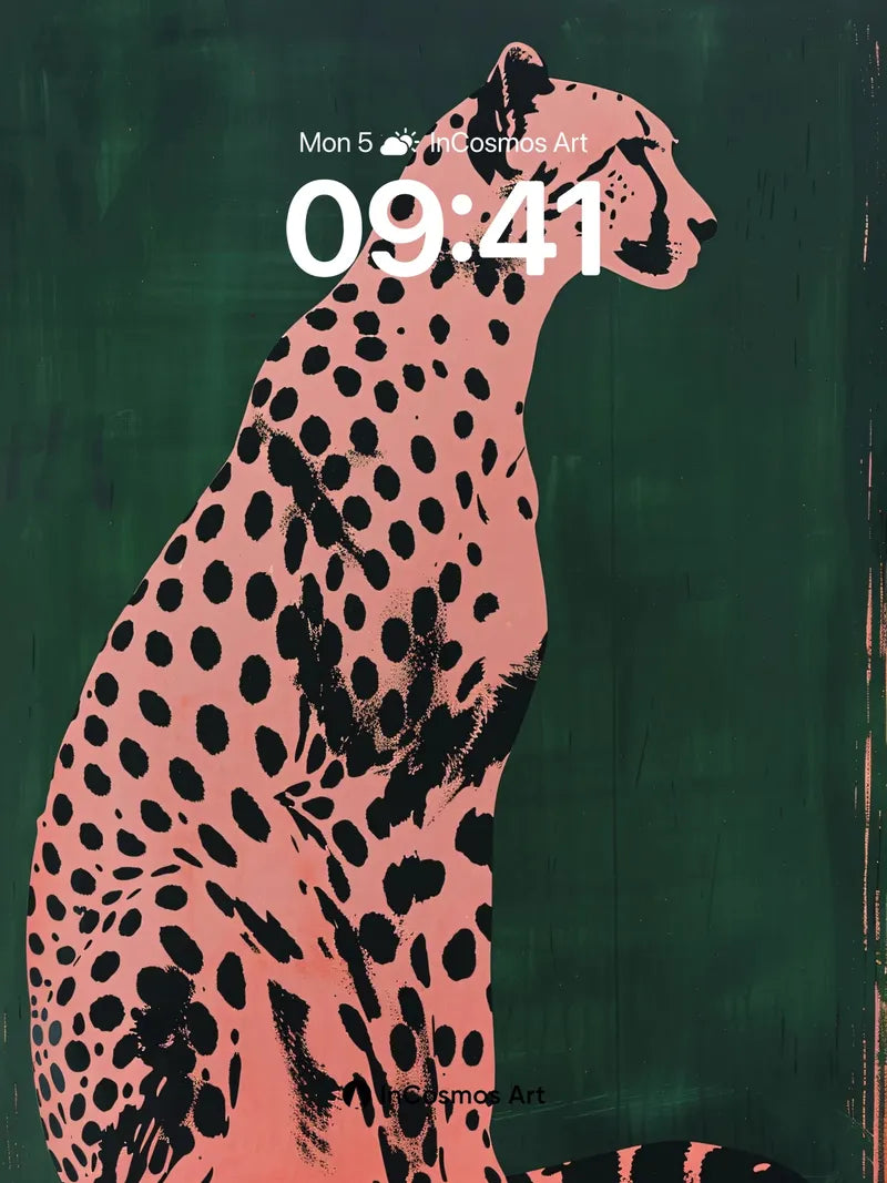 Silent Pink Cheetah Wallpaper with Velvet Depth