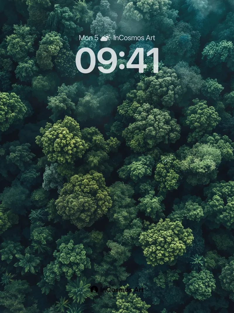 Emerald Hush Wallpaper with Canopy Veils